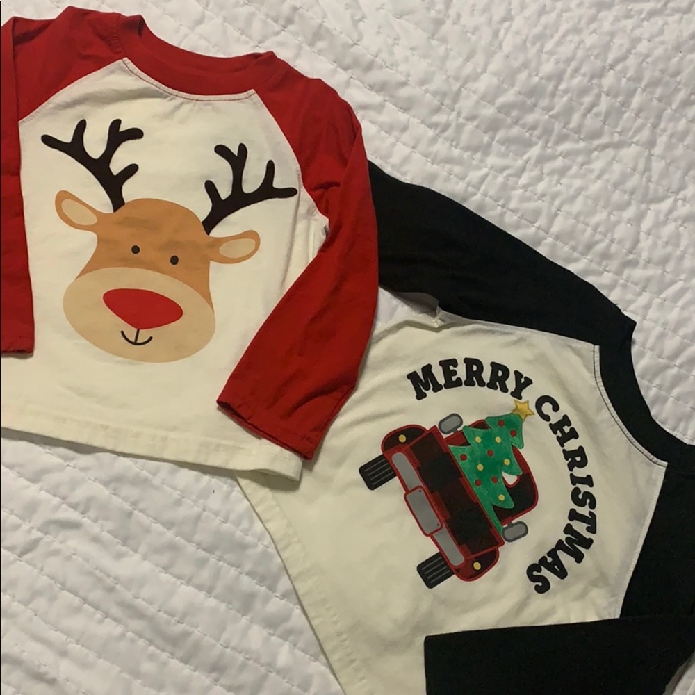 Christmas shirts!!!! 2T. Like new condition.